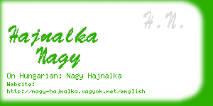 hajnalka nagy business card